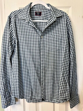 Untuckit Gingham Cotton Shirt Size Medium Like New